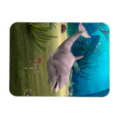 Lächelnde Dolphin Magnet (Horizontal)