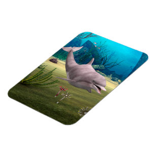 Lächelnde Dolphin Magnet