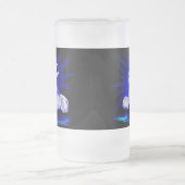 Lächelnde Dolphin Mattglas Bierglas (Mittel)