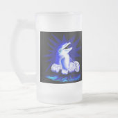 Lächelnde Dolphin Mattglas Bierglas (Links)