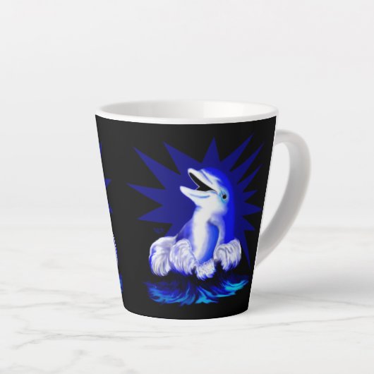 Lächelnde Dolphin Milchtasse (Rechte Ecke)