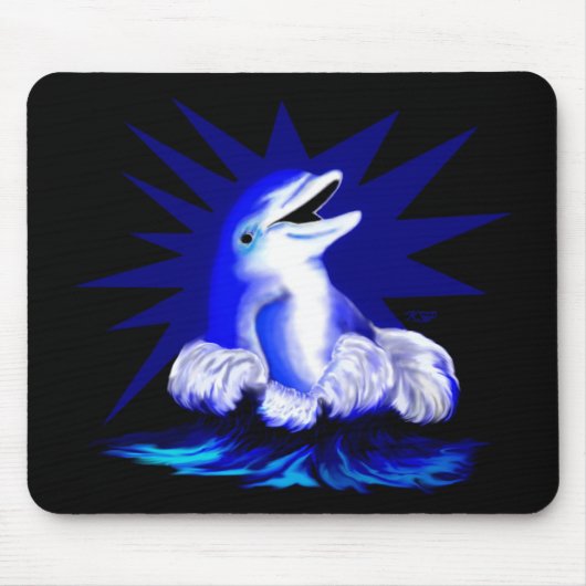 Lächelnde Dolphin Mousepad (Vorne)