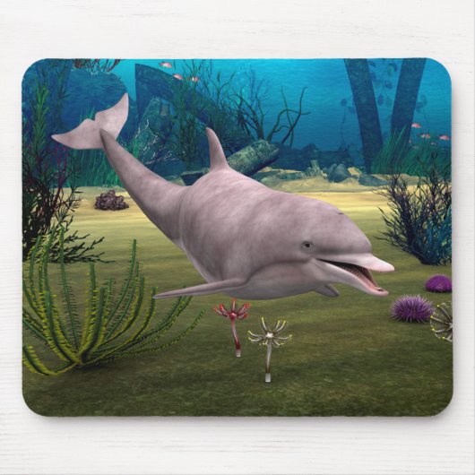 Lächelnde Dolphin Mousepad (Vorne)