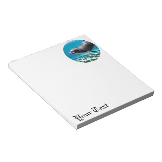 Lächelnde Dolphin Notizblock (angewinkelt)