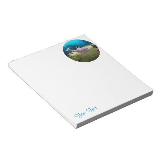 Lächelnde Dolphin Notizblock (angewinkelt)