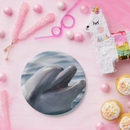 Lächelnde Dolphin Pappteller (Party)