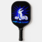 Lächelnde Dolphin Pickleball Schläger (Rückseite)