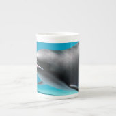 Lächelnde Dolphin Porzellantasse (Vorderseite)