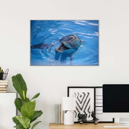 Lächelnde Dolphin Poster (Heimbüro)