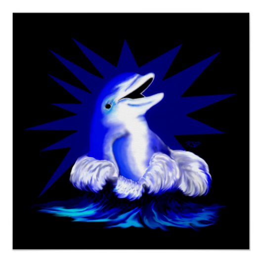 Lächelnde Dolphin Poster (Vorderseite)