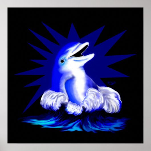 Lächelnde Dolphin Poster (Vorne)