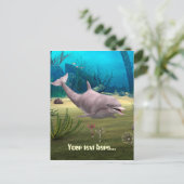 Lächelnde Dolphin Postkarte (Stehend Vorderseite)