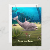 Lächelnde Dolphin Postkarte (Vorne/Hinten)