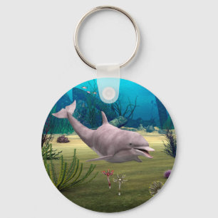 Lächelnde Dolphin Schlüsselanhänger