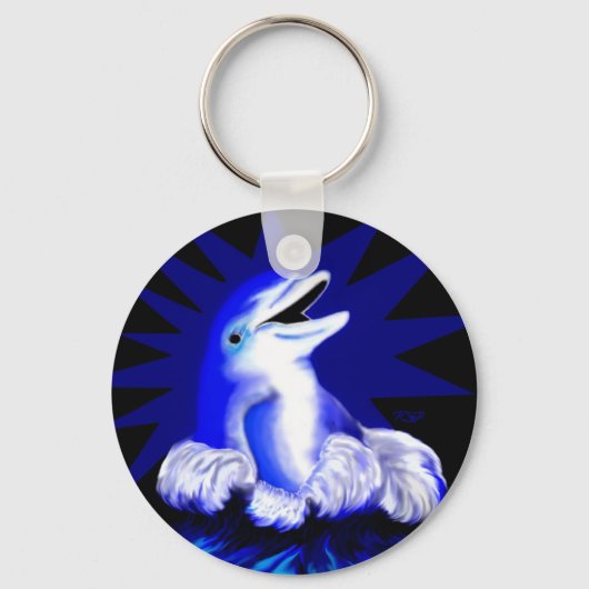 Lächelnde Dolphin Schlüsselanhänger (Vorderseite)