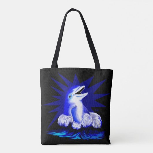 Lächelnde Dolphin Tasche (Rückseite)