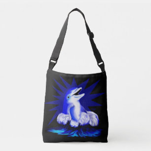 Lächelnde Dolphin Tragetaschen Mit Langen Trägern