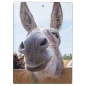 Lächelnde Donkey-Zwischenablage Klemmbrett (Rückseite)