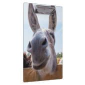 Lächelnde Donkey-Zwischenablage Klemmbrett (Rechts)
