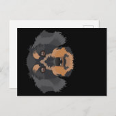 Lächelnde drahthaarige Dackel Postkarte (Vorne/Hinten)