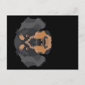 Lächelnde drahthaarige Dackel Postkarte (Vorderseite)