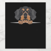 Lächelnde drahthaarige Dackel Weinetikett (Einzelnes Label)