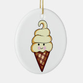 Lächelnde Eiscreme Keramik Ornament (Rechts)