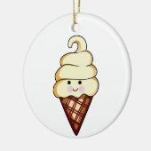 Lächelnde Eiscreme Keramik Ornament (Links)