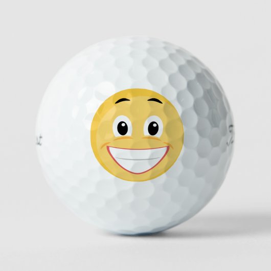 Lächelnde Emoji Golf Balls Golfball (Vorderseite)