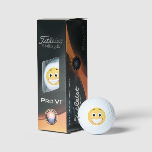 Lächelnde Emoji Golf Balls Golfball (Verpackung)