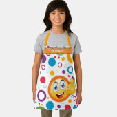 Lächelnde Emoji und farbenfrohe Kreise Schürze (Insitu)