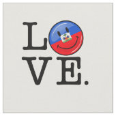 Lächelnde Flagge Liebe-Haitis Stoff (Nahaufnahme)