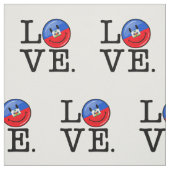 Lächelnde Flagge Liebe-Haitis Stoff (Muster)