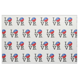 Lächelnde Flagge Liebe-Haitis Stoff