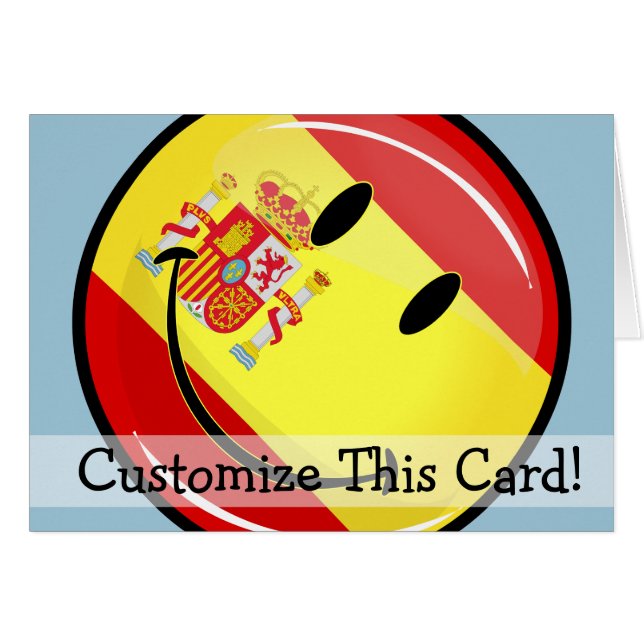 Lächelnde Flagge Spaniens (Vorderseite (Horizontal))