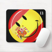 Lächelnde Flagge Spaniens Mousepad (Mit Mouse)