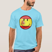 Lächelnde Flagge Spaniens T-Shirt (Vorderseite)