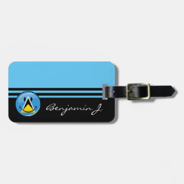 Lächelnde Flagge von Saint Lucia Gepäckanhänger