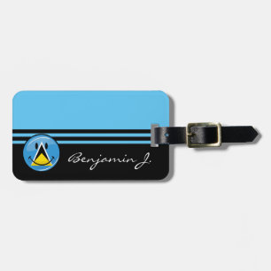 Lächelnde Flagge von Saint Lucia Gepäckanhänger
