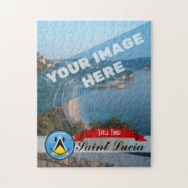 Lächelnde Flagge von Saint Lucia Puzzle
