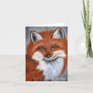 Lächelnde Fox-Anmerkungs-Karte Karte