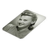 Lächelnde Frau 2 Magnet (Linke Seite)