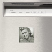 Lächelnde Frau 2 Magnet (In Situ (Geschirrspüler))