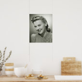 Lächelnde Frau 2 Poster (Küche)