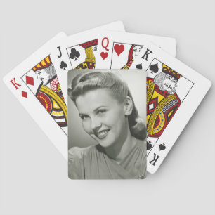 Lächelnde Frau 2 Spielkarten