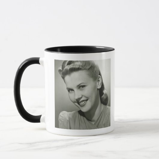 Lächelnde Frau 2 Tasse (Links)