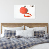 Lächelnde Frau clown mit großer roter Nase, Leinwanddruck (Insitu (Schlafzimmer))