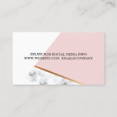 Lächelnde Frau mit Make-up-Pinseln Visitenkarte (Rückseite)