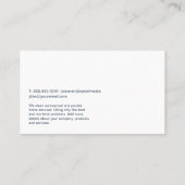 Lächelnde Frau mit Reinigungsmitteln Visitenkarte (Rückseite)