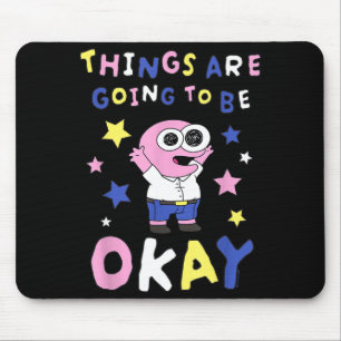 Lächelnde Freunde Es Wird Okay Sein M Einkaufswage Mousepad